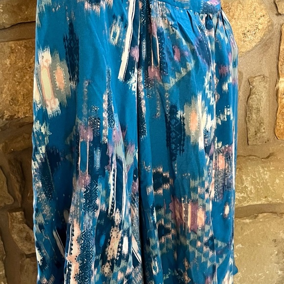 NWT Savanna Jane Turquoise Aztec Southwest Blouse 2X NEW Unique Tie In Back - Picture 4 of 16